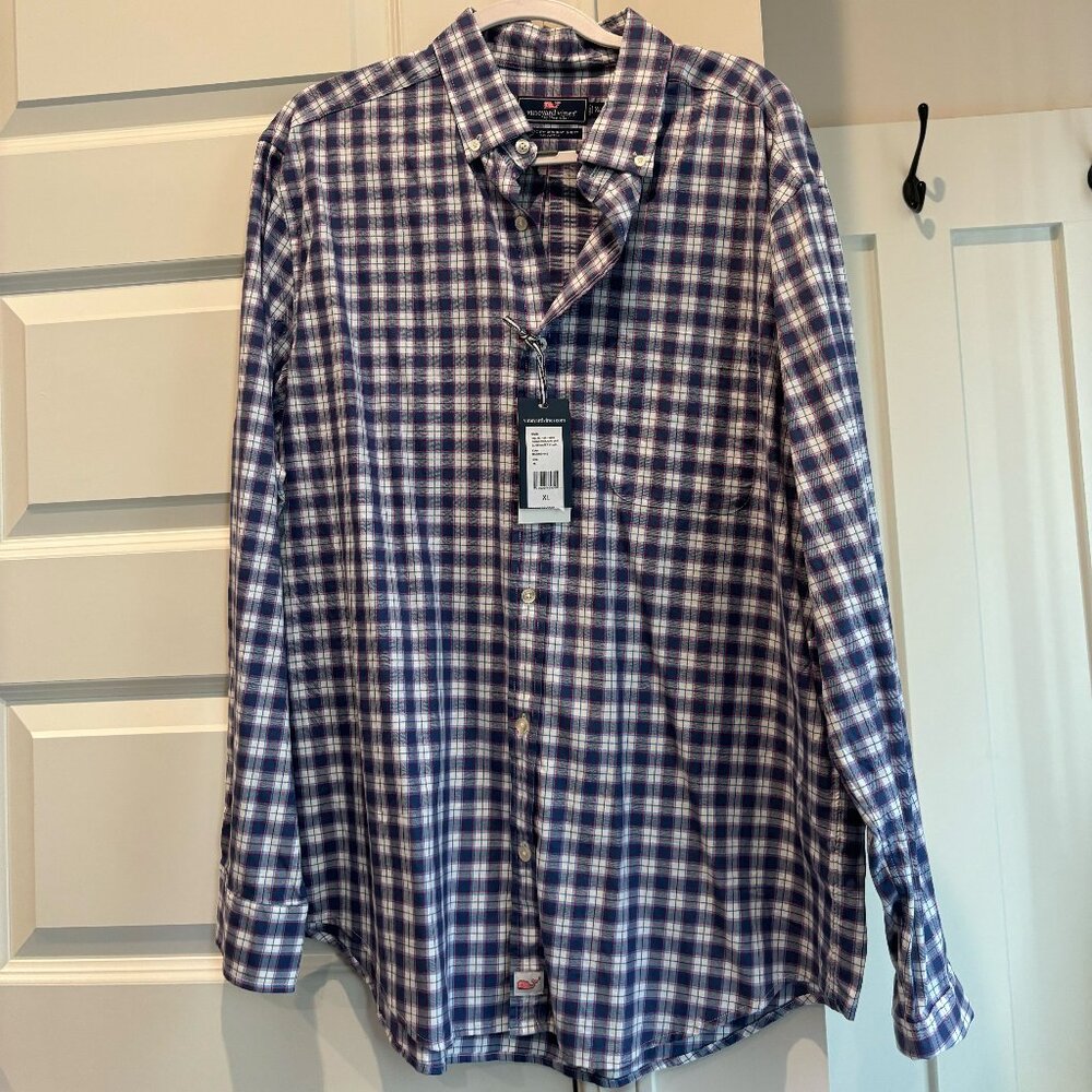 NEW Vineyard Vines Classic Fit Murray Shirt - Edgewater Plaid